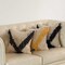 Deerlux 16" Handwoven Cotton Throw Pillow Cover with Embossed and Fringed Crossed line, Charcoal QI004300.CH - alternate 2